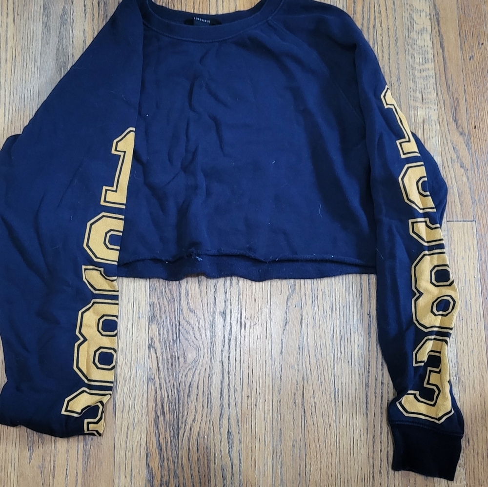 Cropped Longsleeve Crewneck Sweatershirt